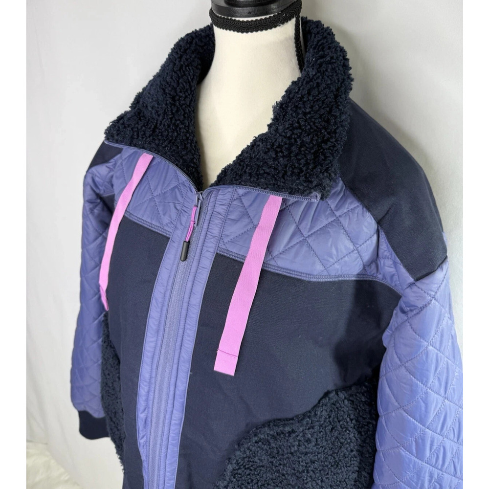 Bass Outdoor Women's Quilted-Trim Zip Bomber Jacket - Heron Multi Large NEW B47 - Picture 3 of 8